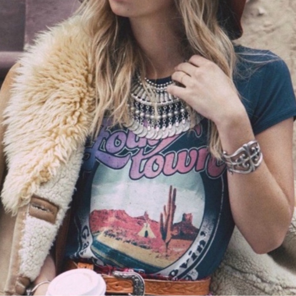 Spell Vintage Folktown Tee in Charcoal size medium - Picture 11 of 12